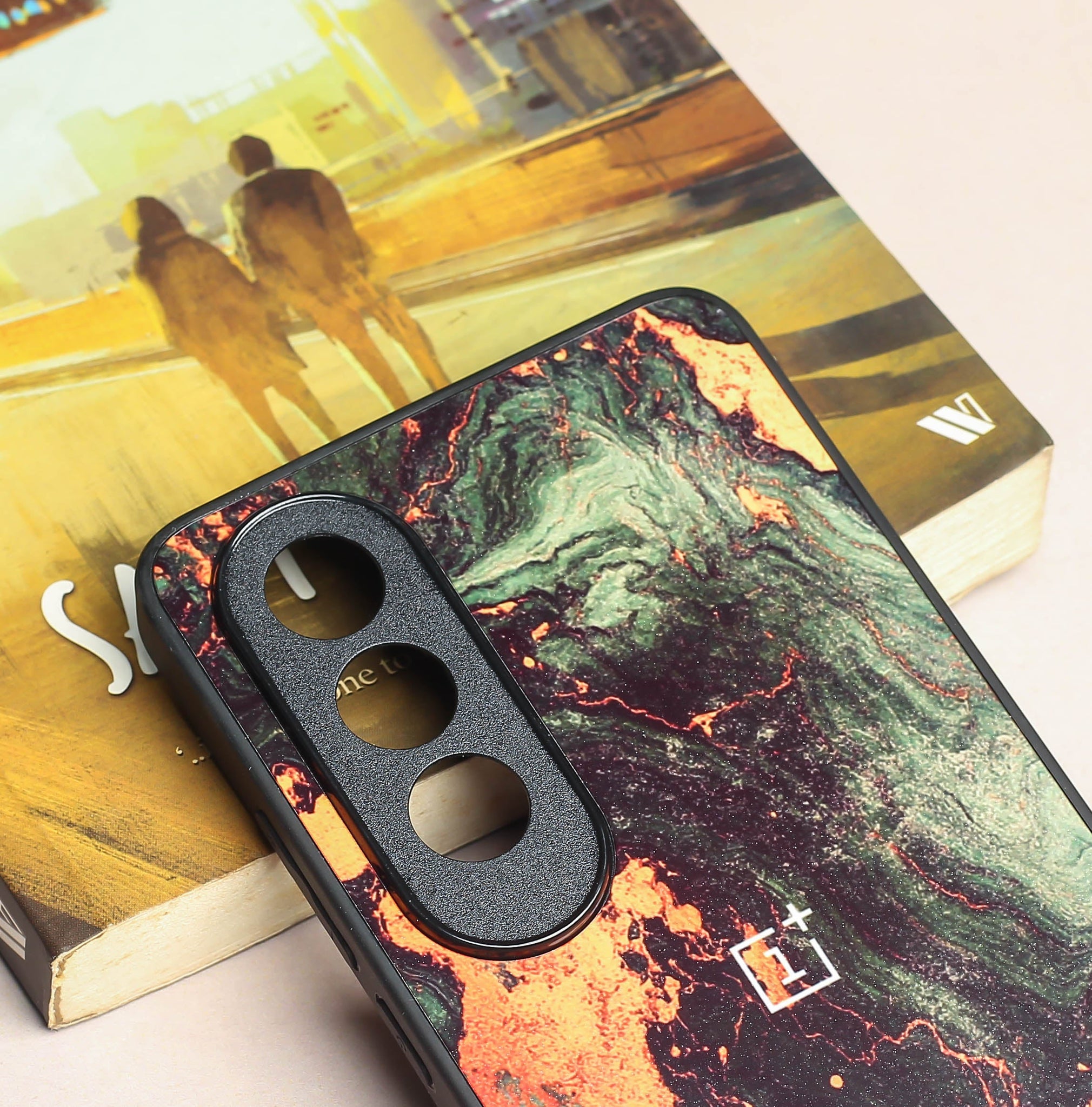 Green Golden elegance marble metal back case for OnePlus Nord CE 4