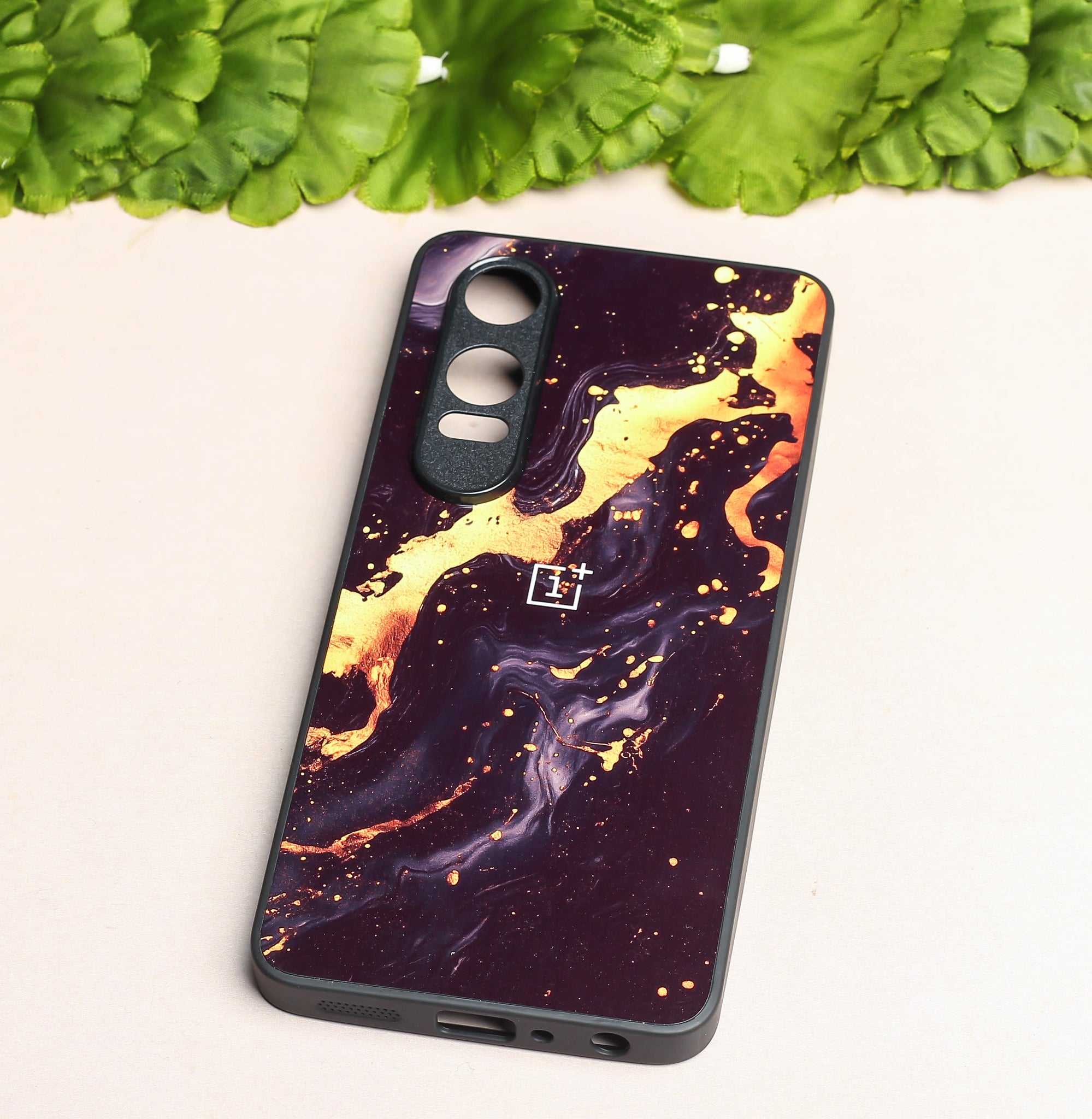 Black Gold Blaze metal back case for OnePlus Nord CE 4 Lite