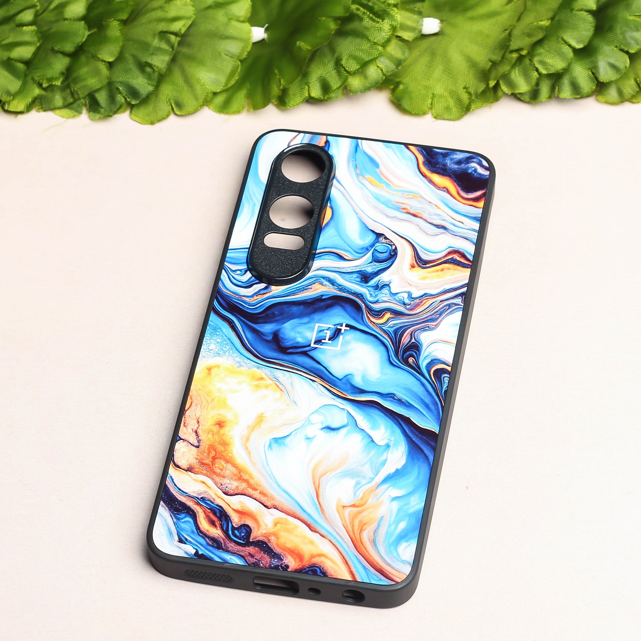 Blue Opulent metal back case for OnePlus Nord CE 4 Lite