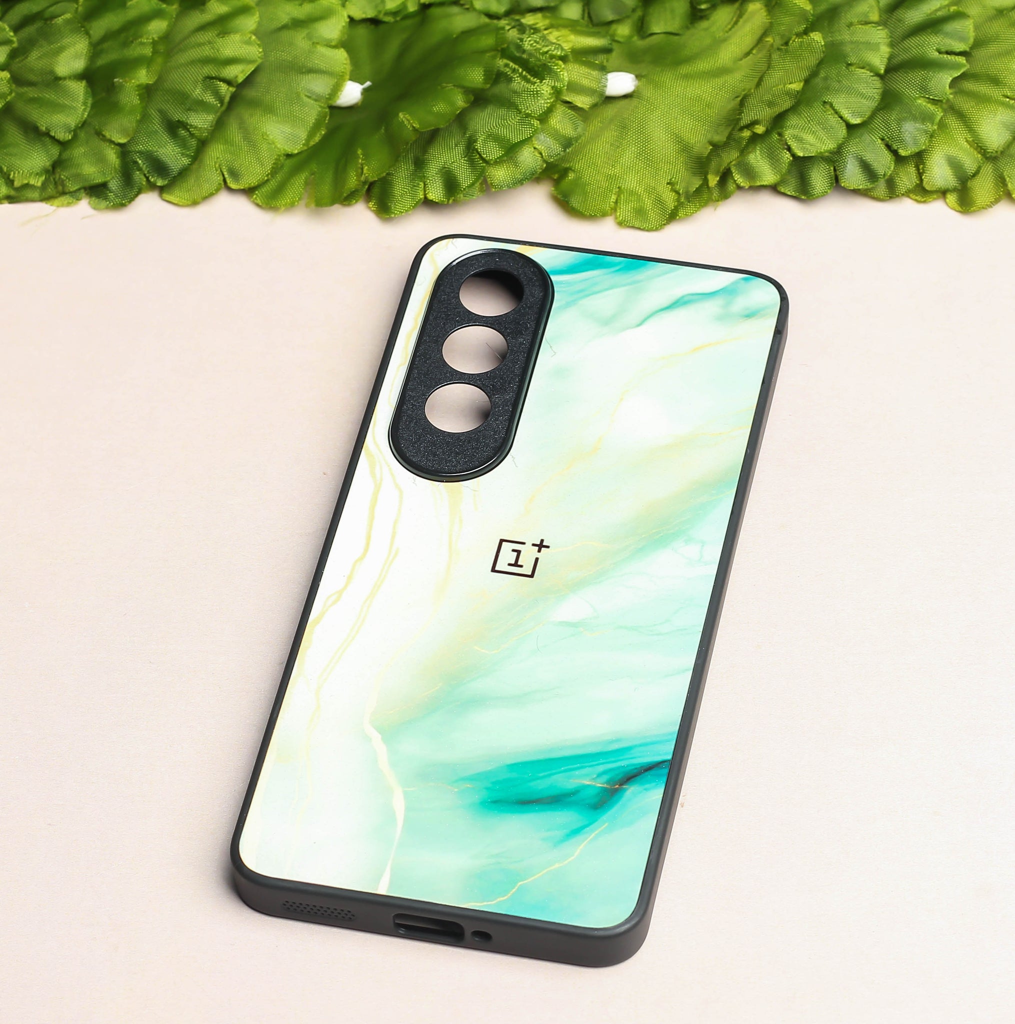 Green Luxe Marble metal back case for OnePlus Nord CE 4