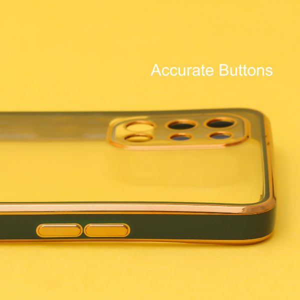 Dark Green Electroplated Transparent Case for Oneplus 9R