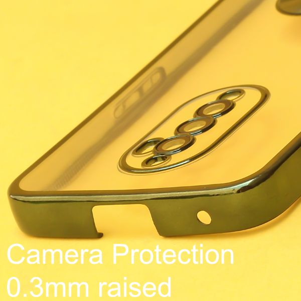 Green 6D Chrome Logo Cut Transparent Case for Oppo Reno 2F