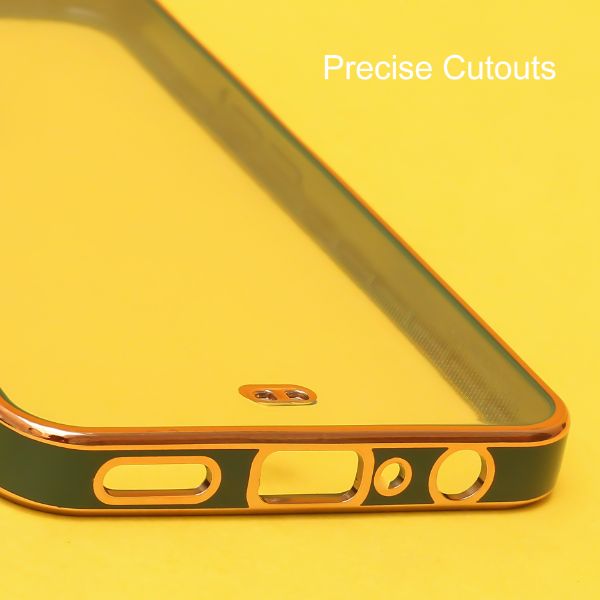 Dark Green Electroplated Transparent Case for Oneplus Nord CE 2