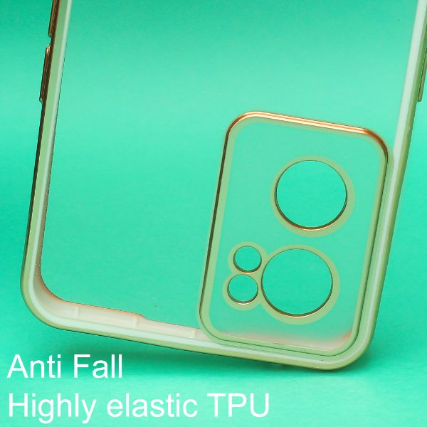 White Electroplated Transparent Case for Oneplus Nord CE 2