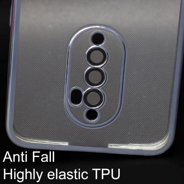 Silver 6D Chrome Logo Cut Transparent Case for Oppo Reno 2F