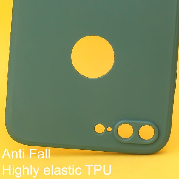 Dark Green Candy Logo Cut Silicone Case for Apple Iphone 7 Plus