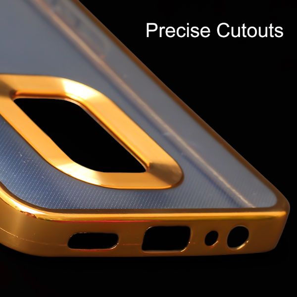 Gold 6D Chrome Logo Cut Transparent Case for Oppo Reno 2F