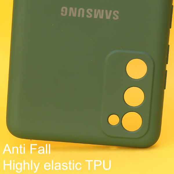 Dark Green Original Camera Silicone case for Samsung S20 FE