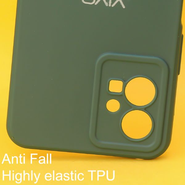 Dark Green candy  Silicone Case for Vivo T1 5G