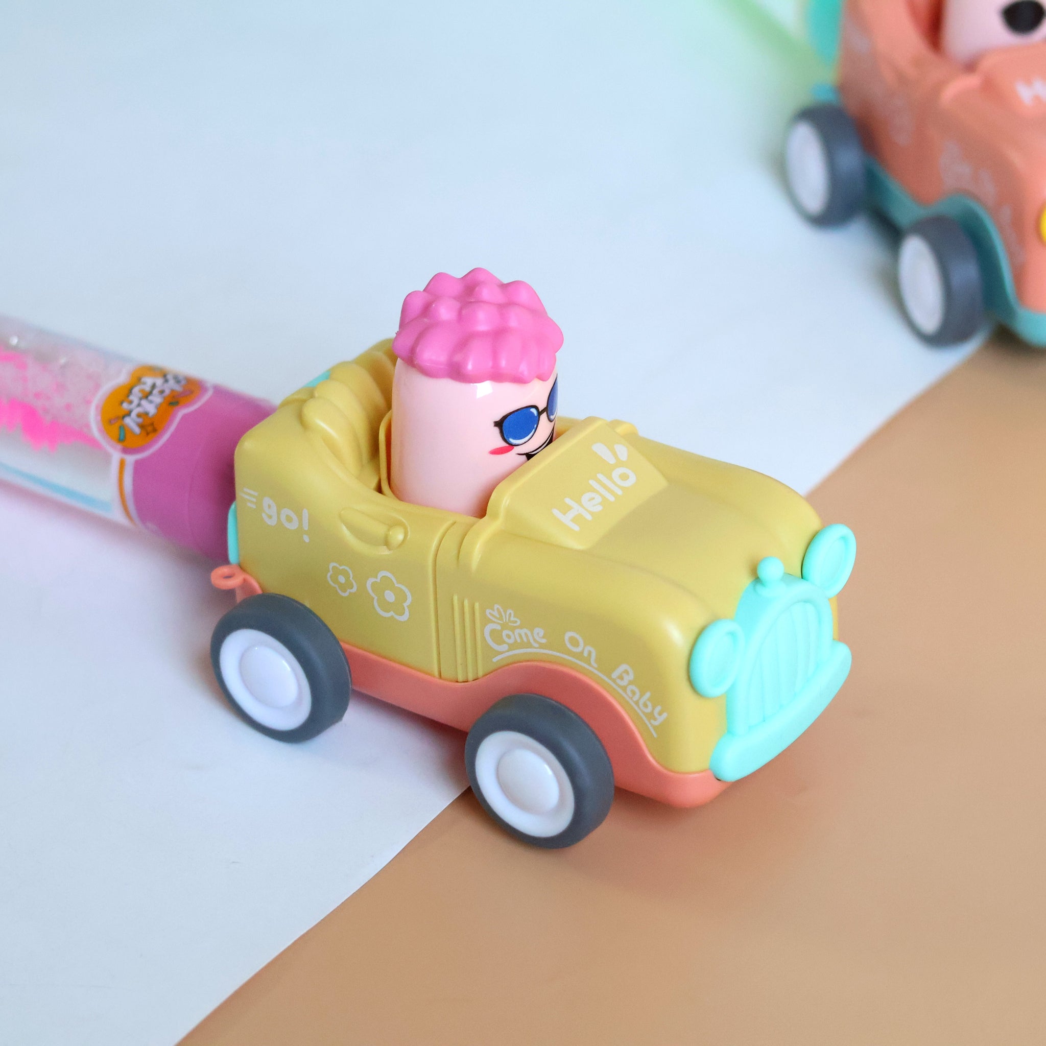 Press & Play Car & Bubble Blower Wand
