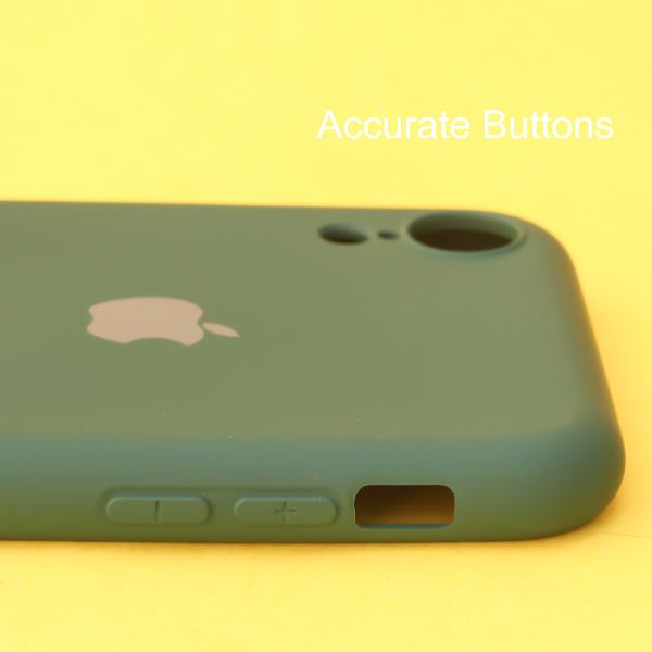 Dark Green Original Camera Silicone case for Apple iphone XR