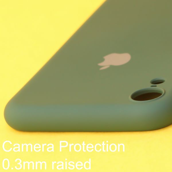 Dark Green Original Camera Silicone case for Apple iphone XR
