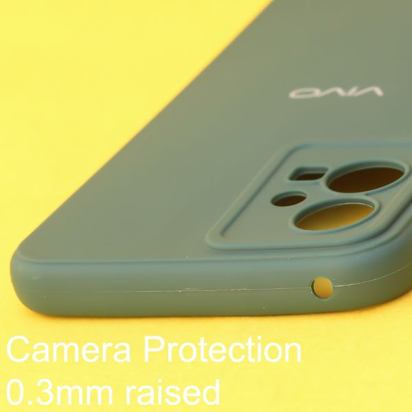 Dark Green candy  Silicone Case for Vivo T1 5G