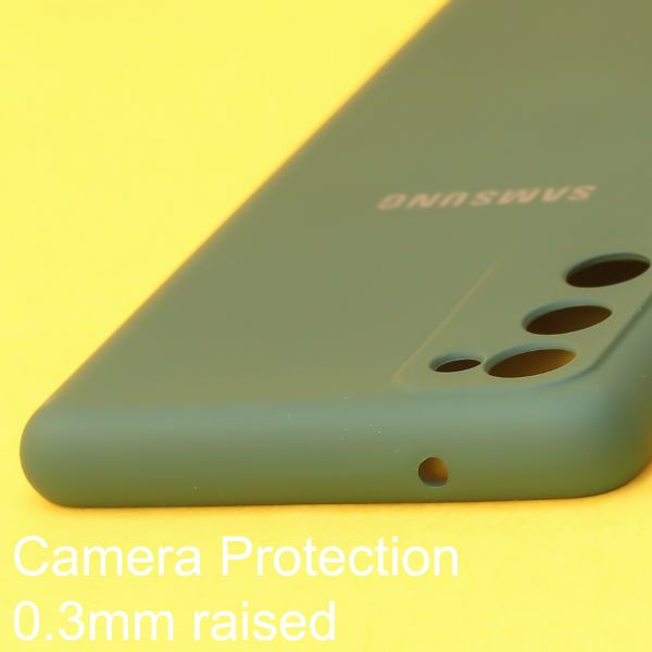 Dark Green Original Camera Silicone case for Samsung S20 FE