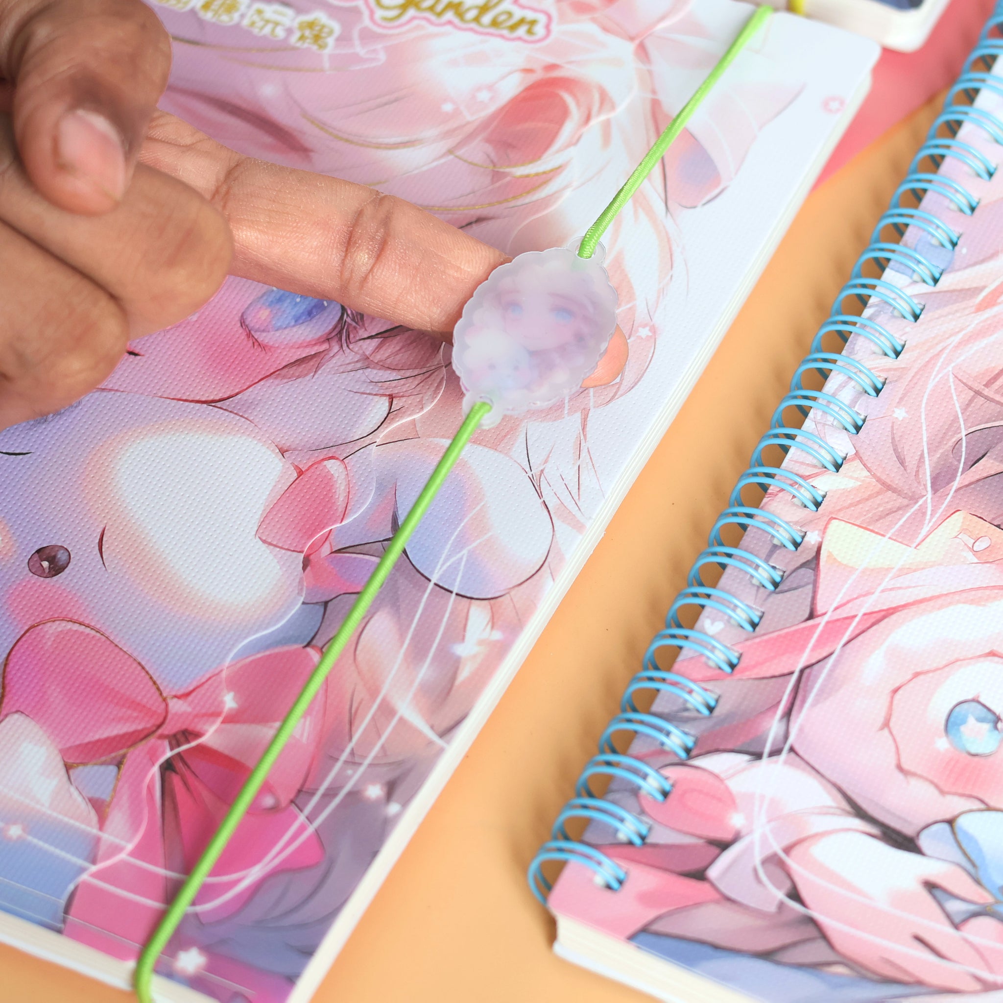 Anime Girl Teddy & Bunny: Spiral Notebook