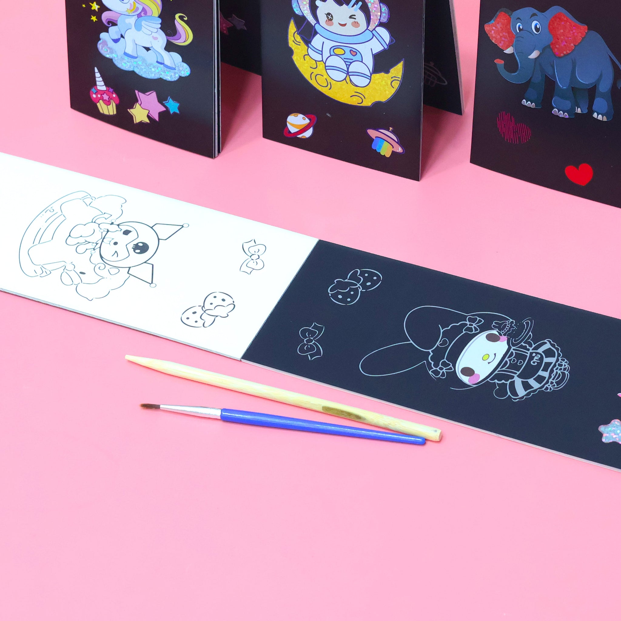 Magical 2 in 1 Scratch & Water Coloring Book