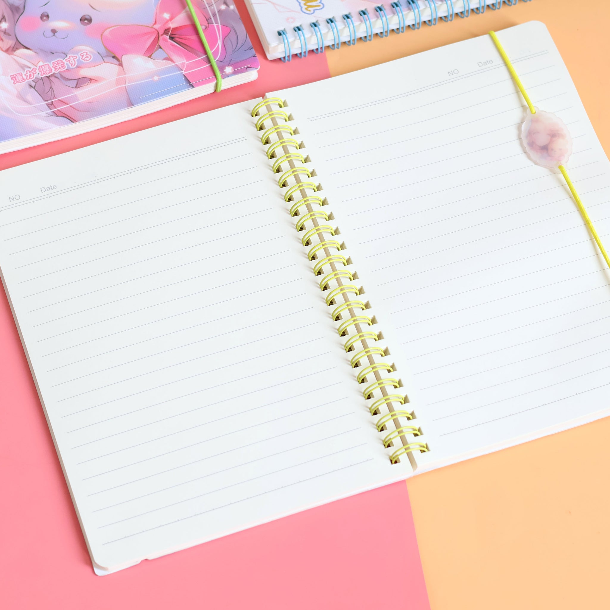 Anime Girl Teddy & Bunny: Spiral Notebook