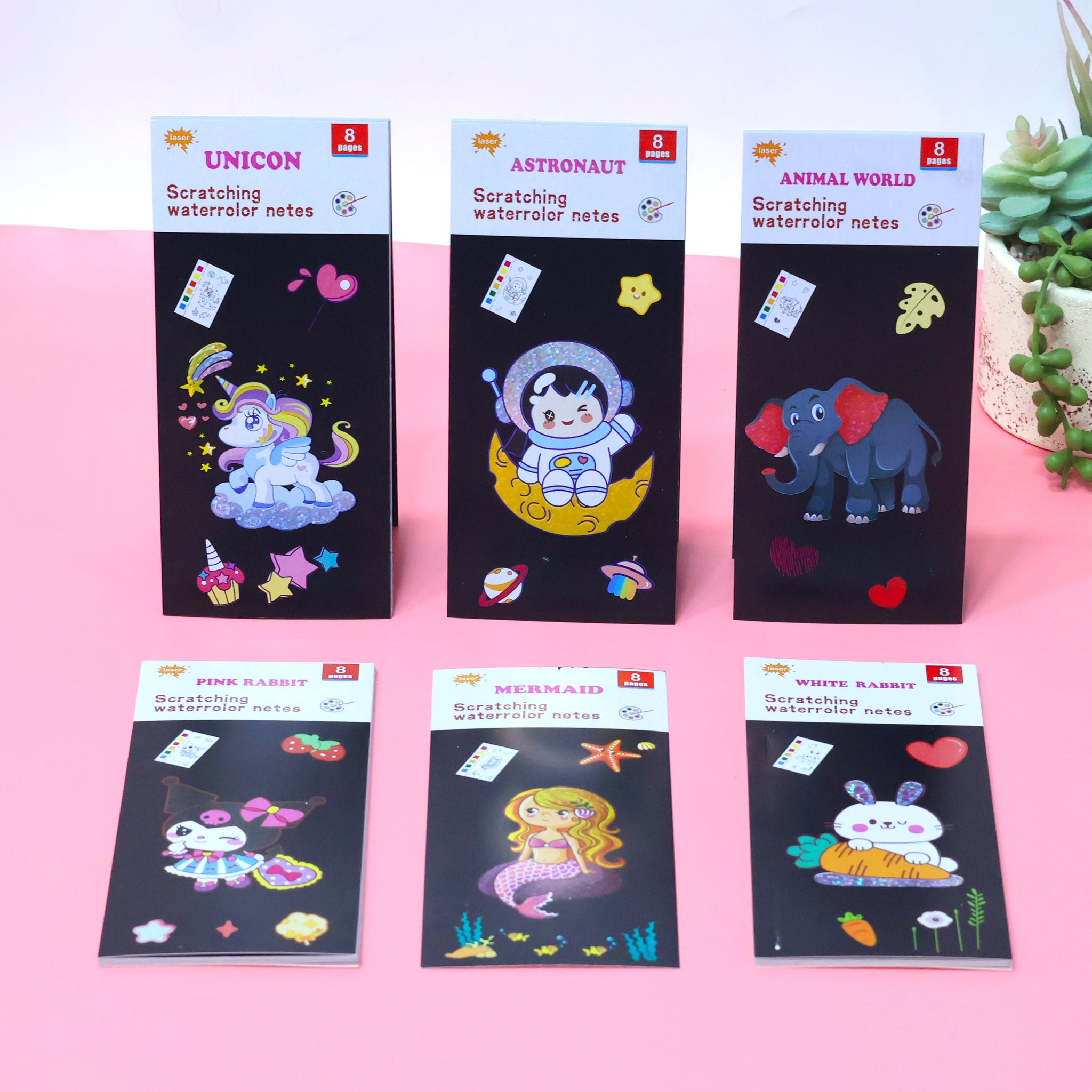 Magical 2 in 1 Scratch & Water Coloring Book