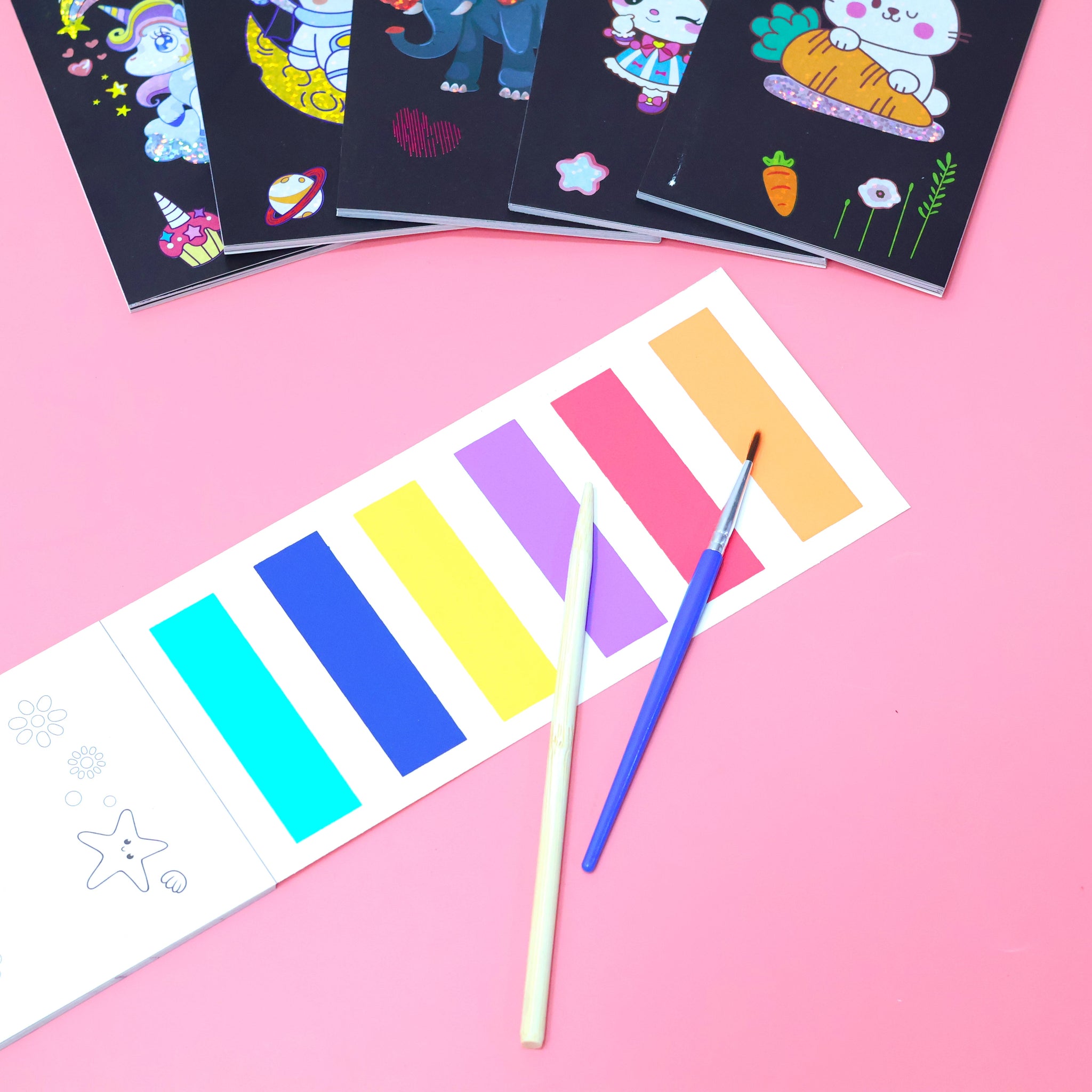 Magical 2 in 1 Scratch & Water Coloring Book