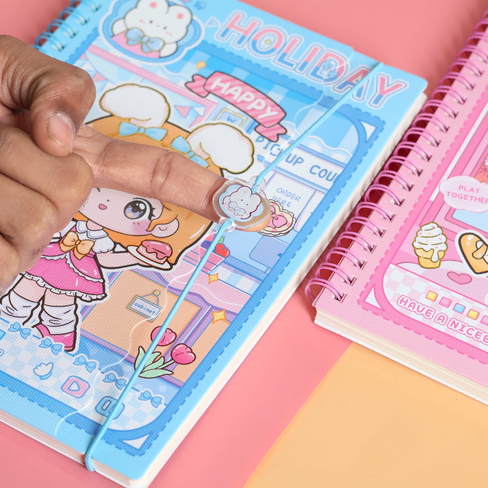 Kawaii Girl's Sweet Moments Spiral Notebook