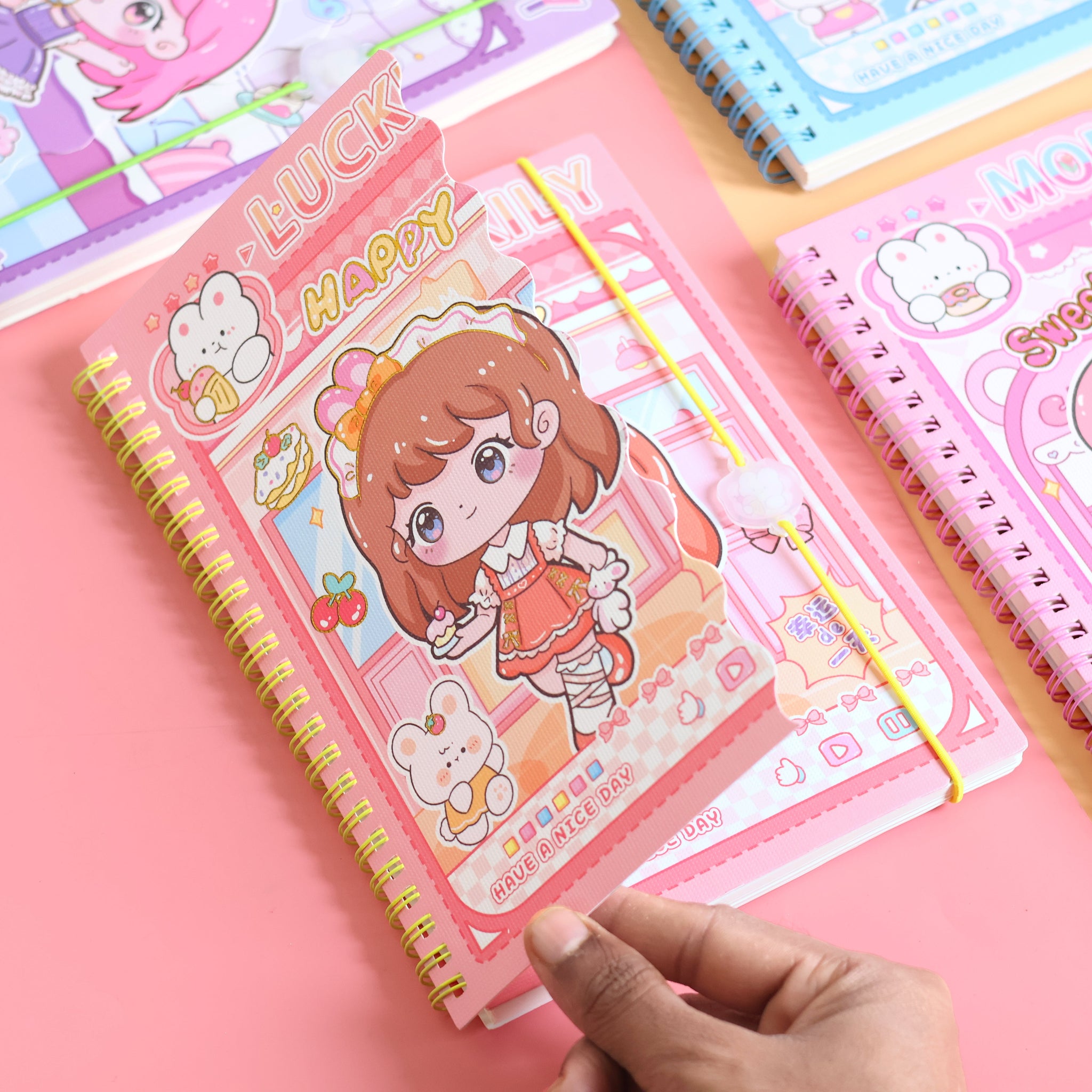 Kawaii Girl's Sweet Moments Spiral Notebook