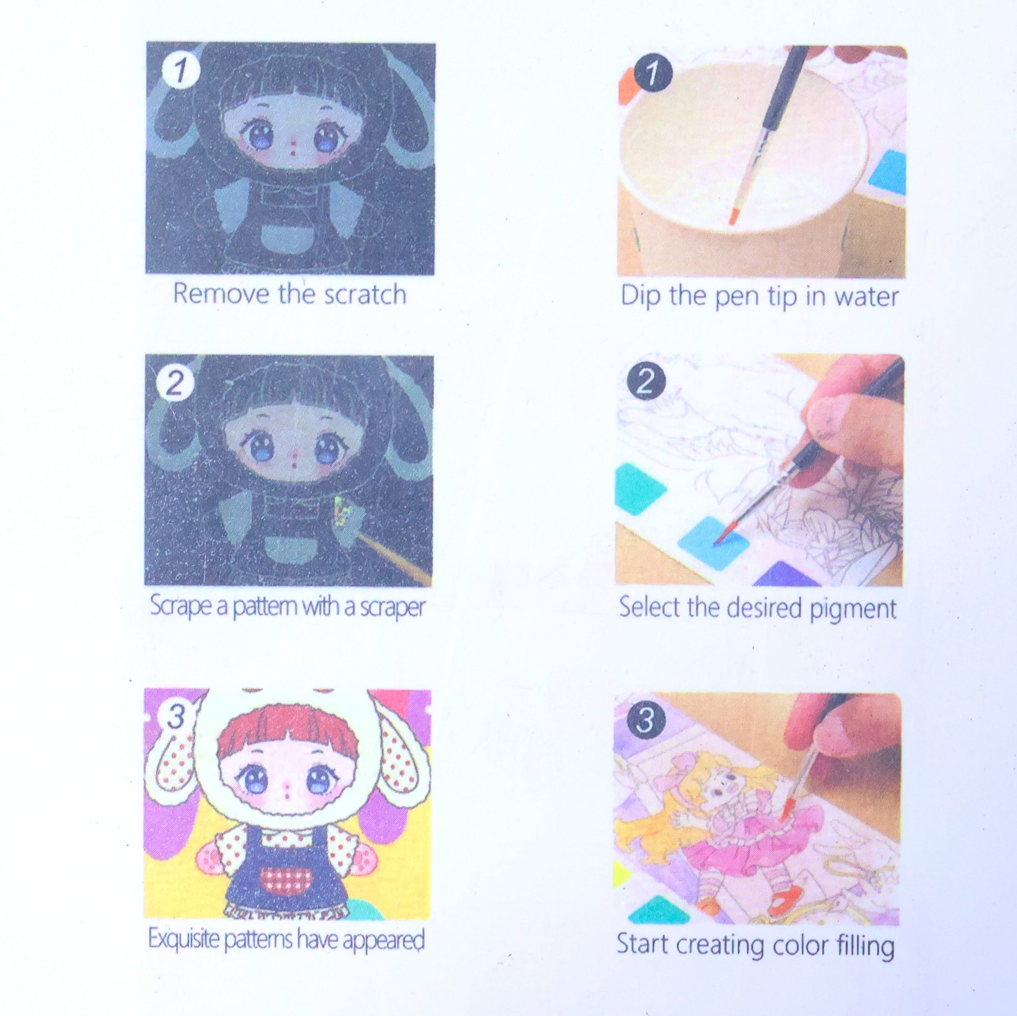 Magical 2 in 1 Scratch & Water Coloring Book