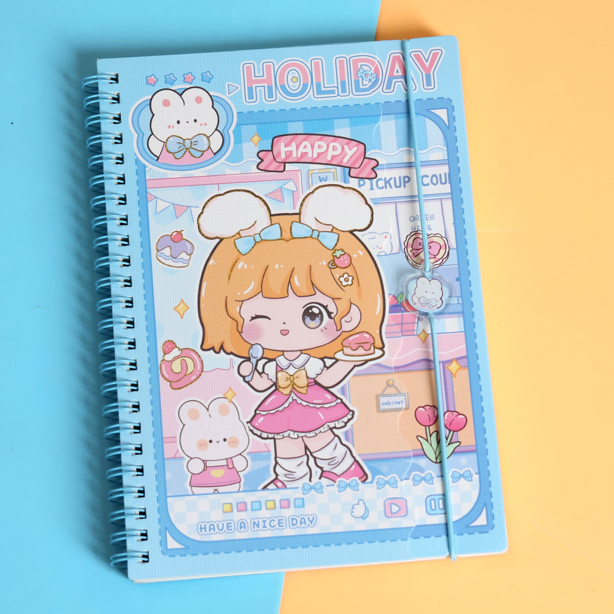 Kawaii Girl's Sweet Moments Spiral Notebook