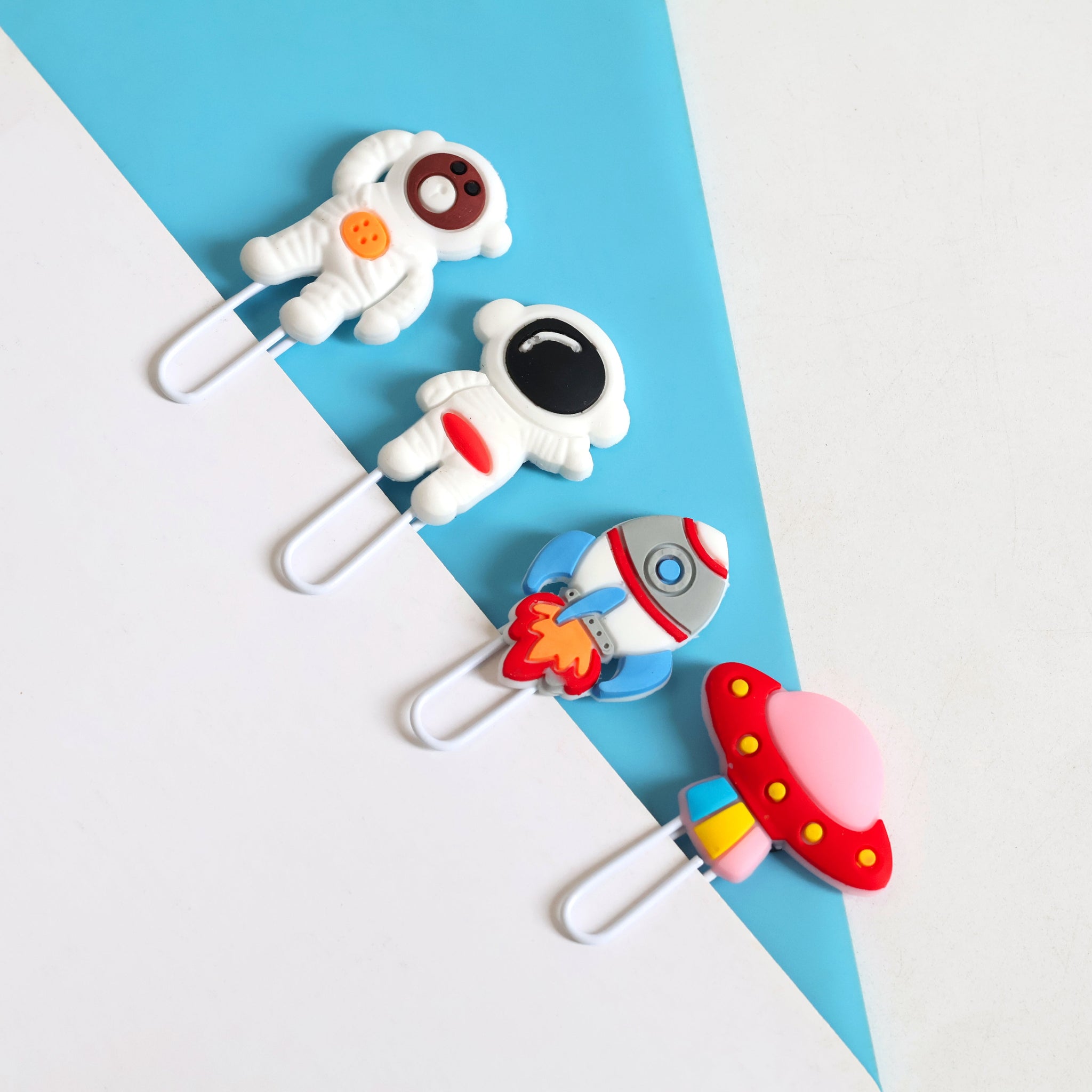 Space-Themed Bookmarks Paperclip Set of 4pcs