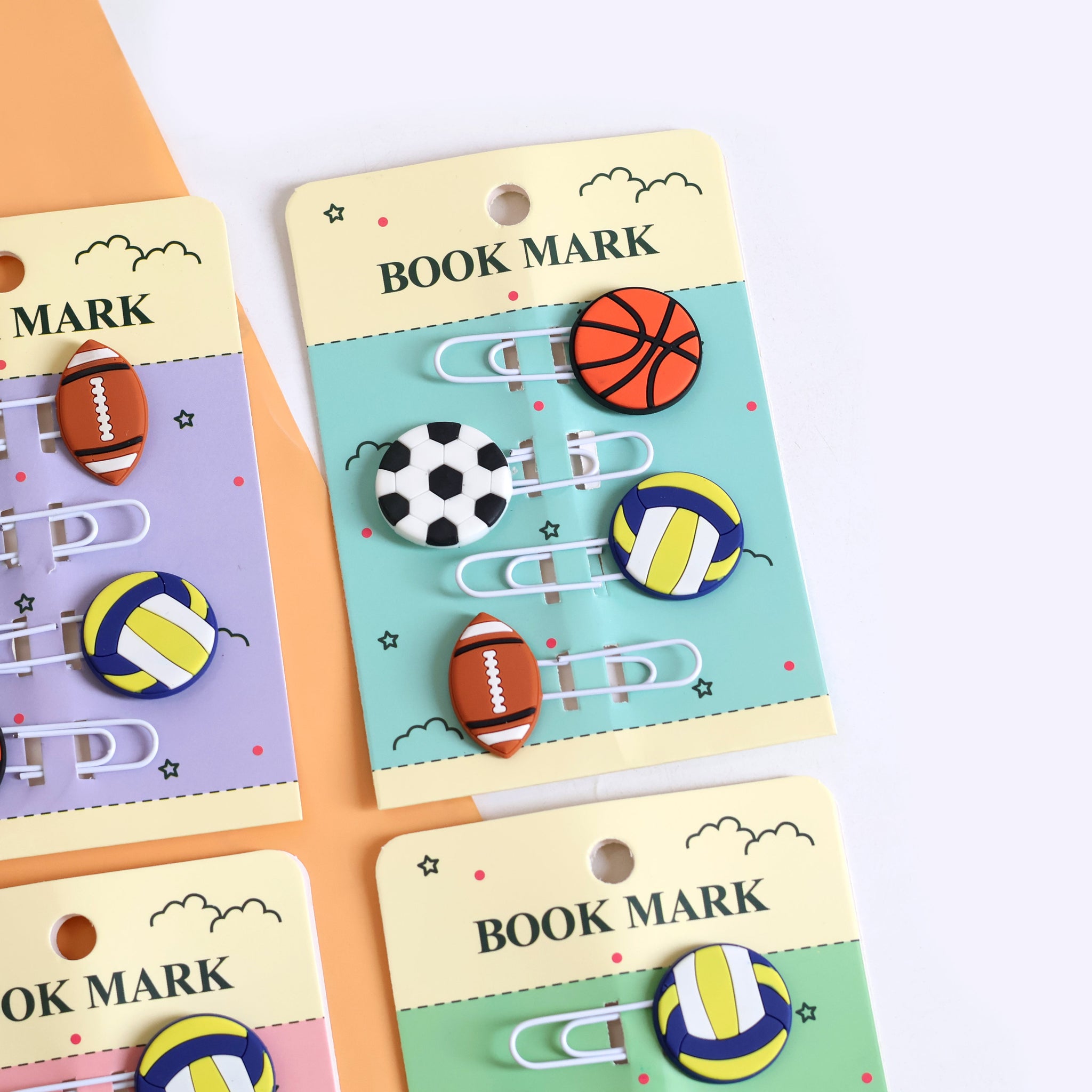 Football Bookmarks Paperclip Set of 4pcs