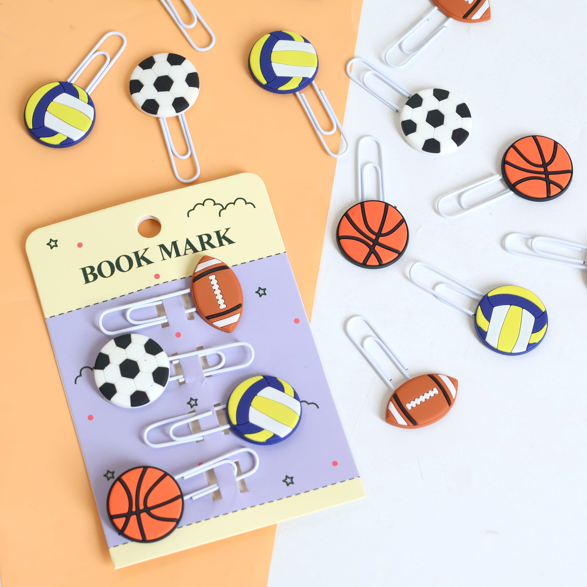 Football Bookmarks Paperclip Set of 4pcs