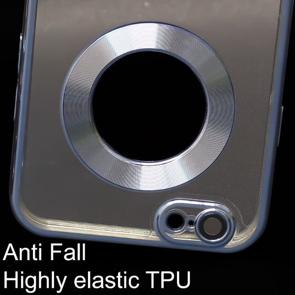 Silver 6D Chrome Logo Cut Transparent Case for Apple iphone 6/6s