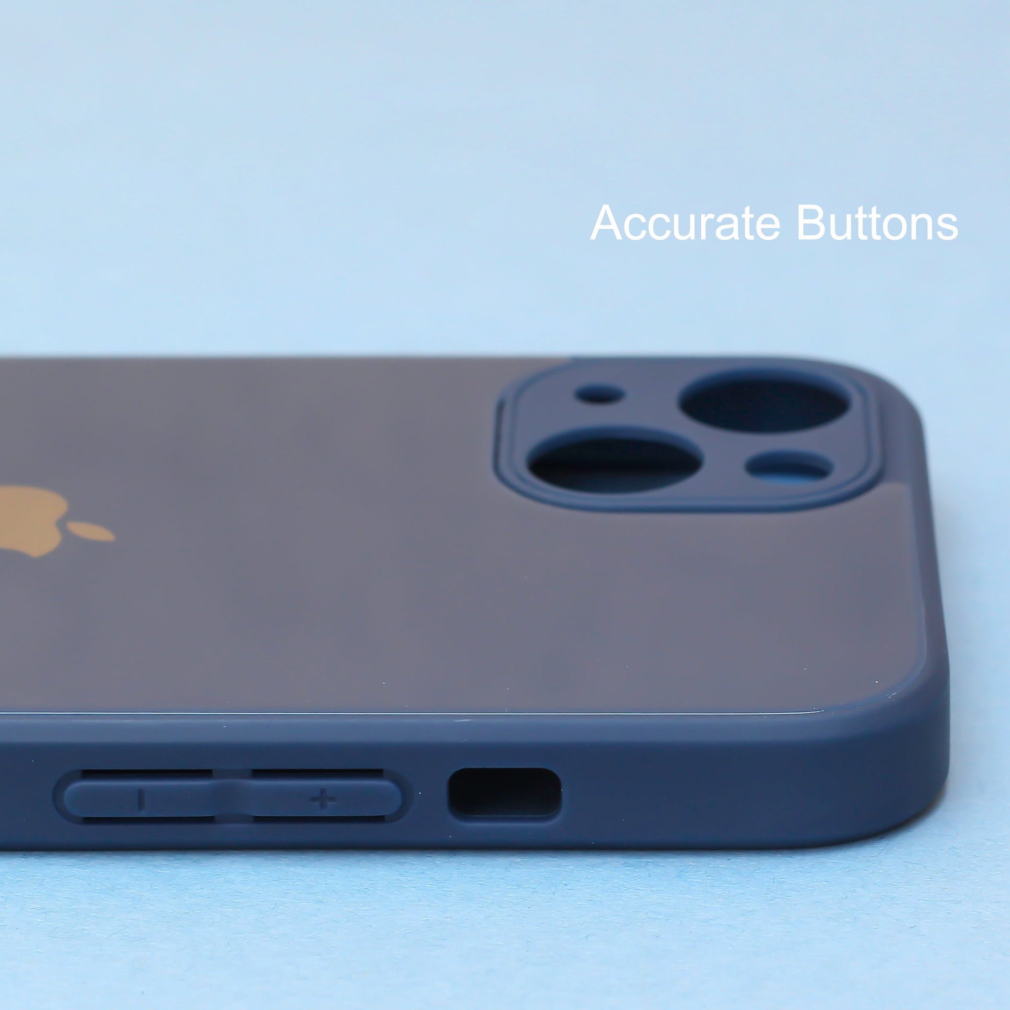 Dark Blue camera Safe mirror case for Apple Iphone 14 Plus