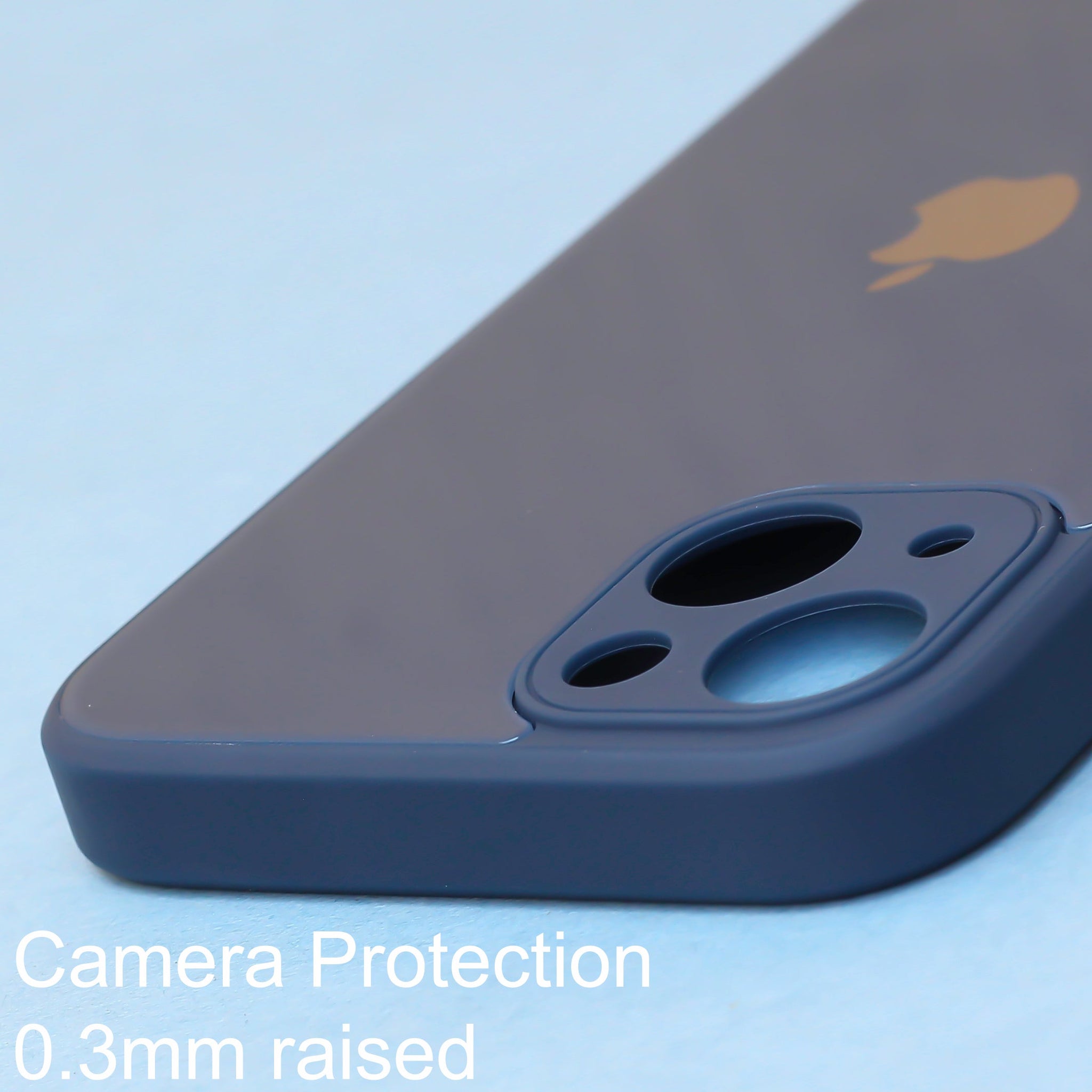 Dark Blue camera Safe mirror case for Apple Iphone 14 Plus