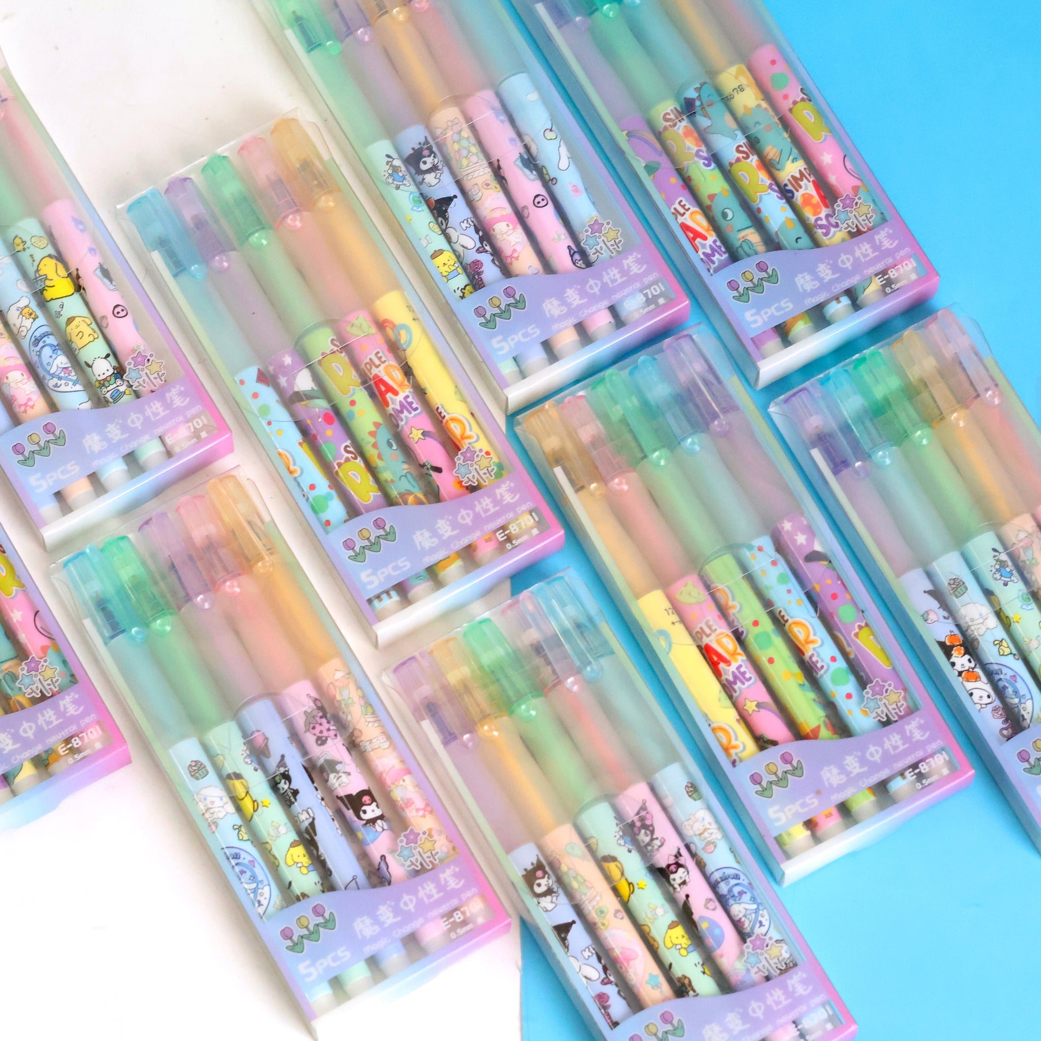 Cartoon Magic Gel Pen Pack of 5pcs