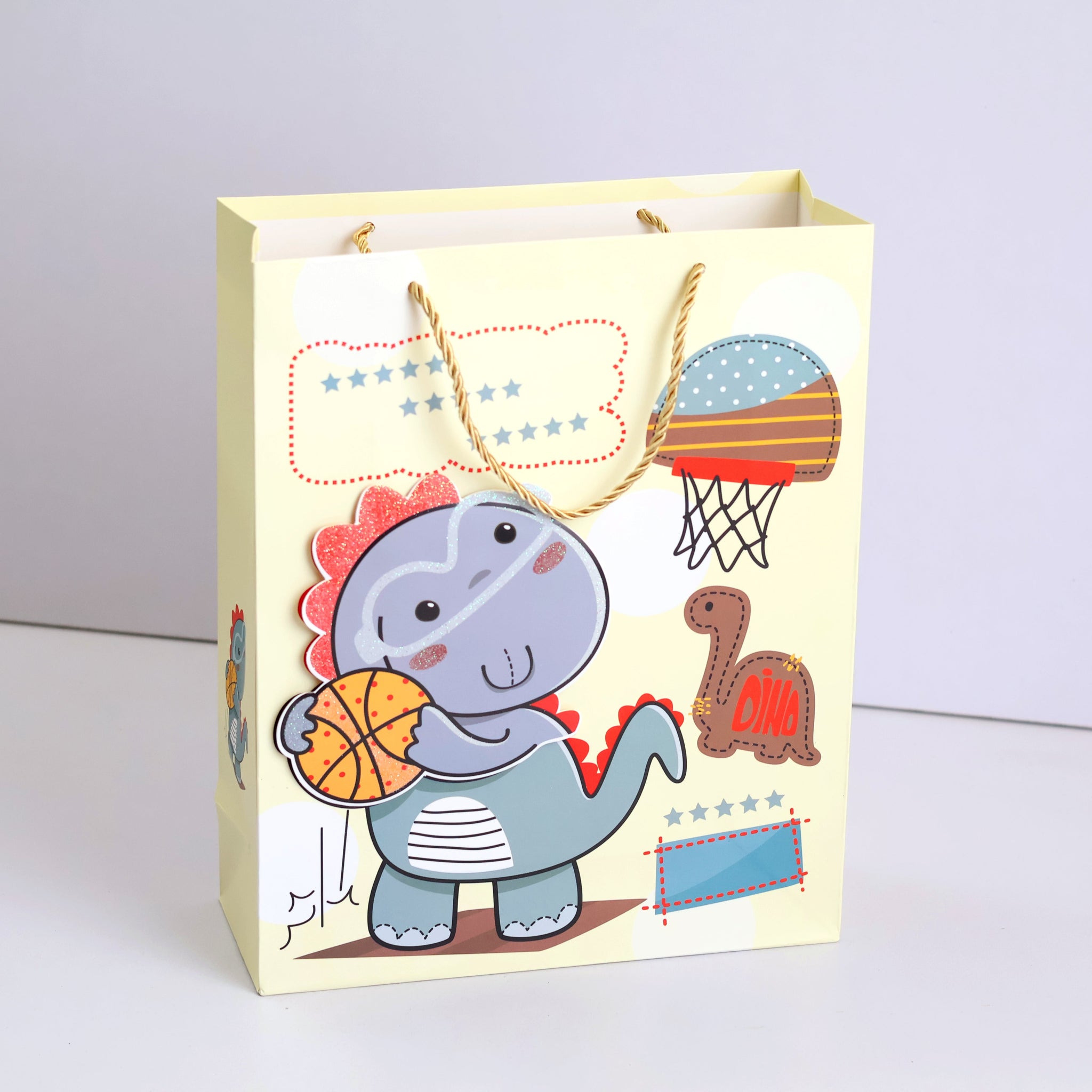 Dancing Dino 3D Paper Gift Bag