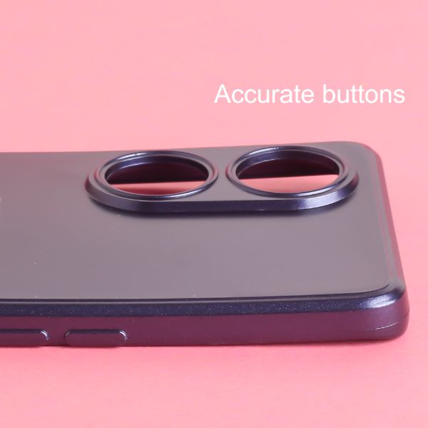 Dark Violet Metallic Finish Silicone Case for Oppo reno 8t