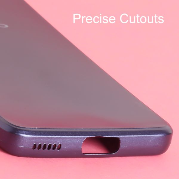 Dark Violet Metallic Finish Silicone Case for Oppo reno 8t