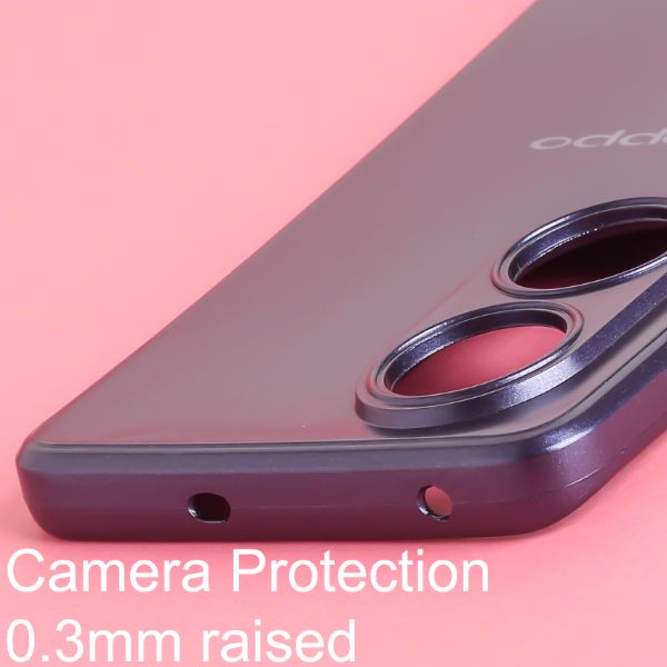 Dark Violet Metallic Finish Silicone Case for Oppo reno 8t