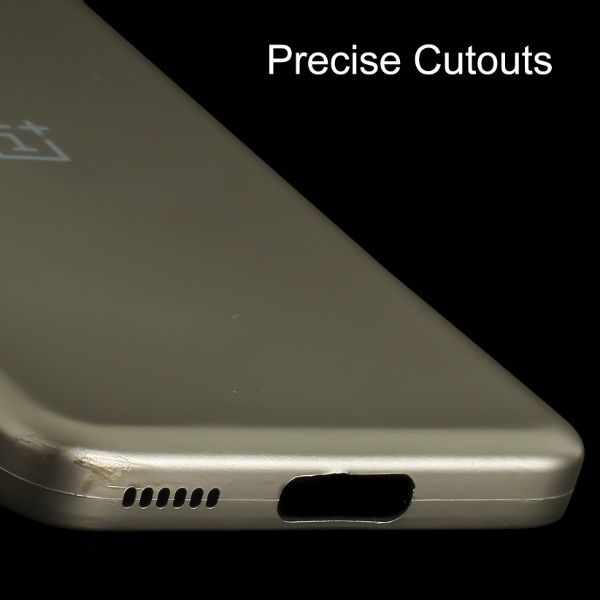 Dark Grey Metallic Finish Silicone Case for Oneplus nord 3