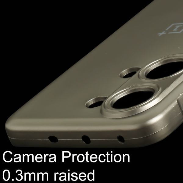 Dark Grey Metallic Finish Silicone Case for Oneplus nord 3