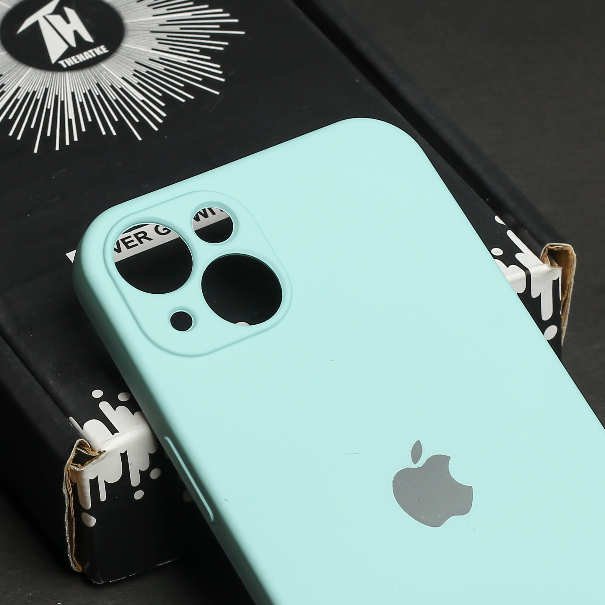 Light Blue Original Camera Silicone case for Apple iphone 14