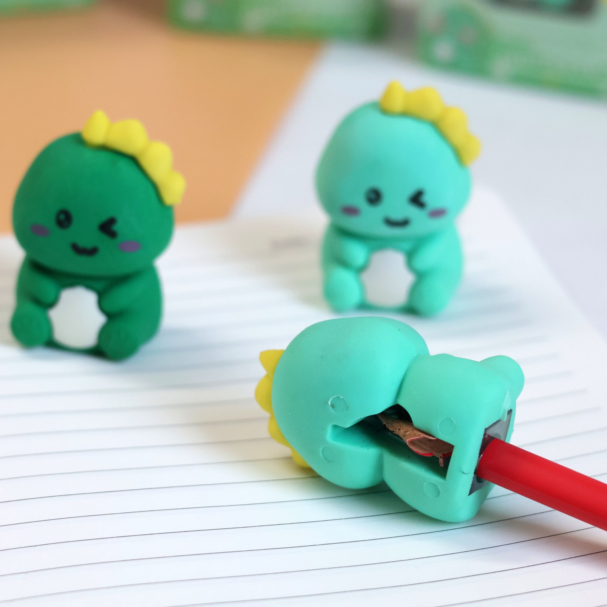 Dino 2 in 1 Eraser with built in Sharpener