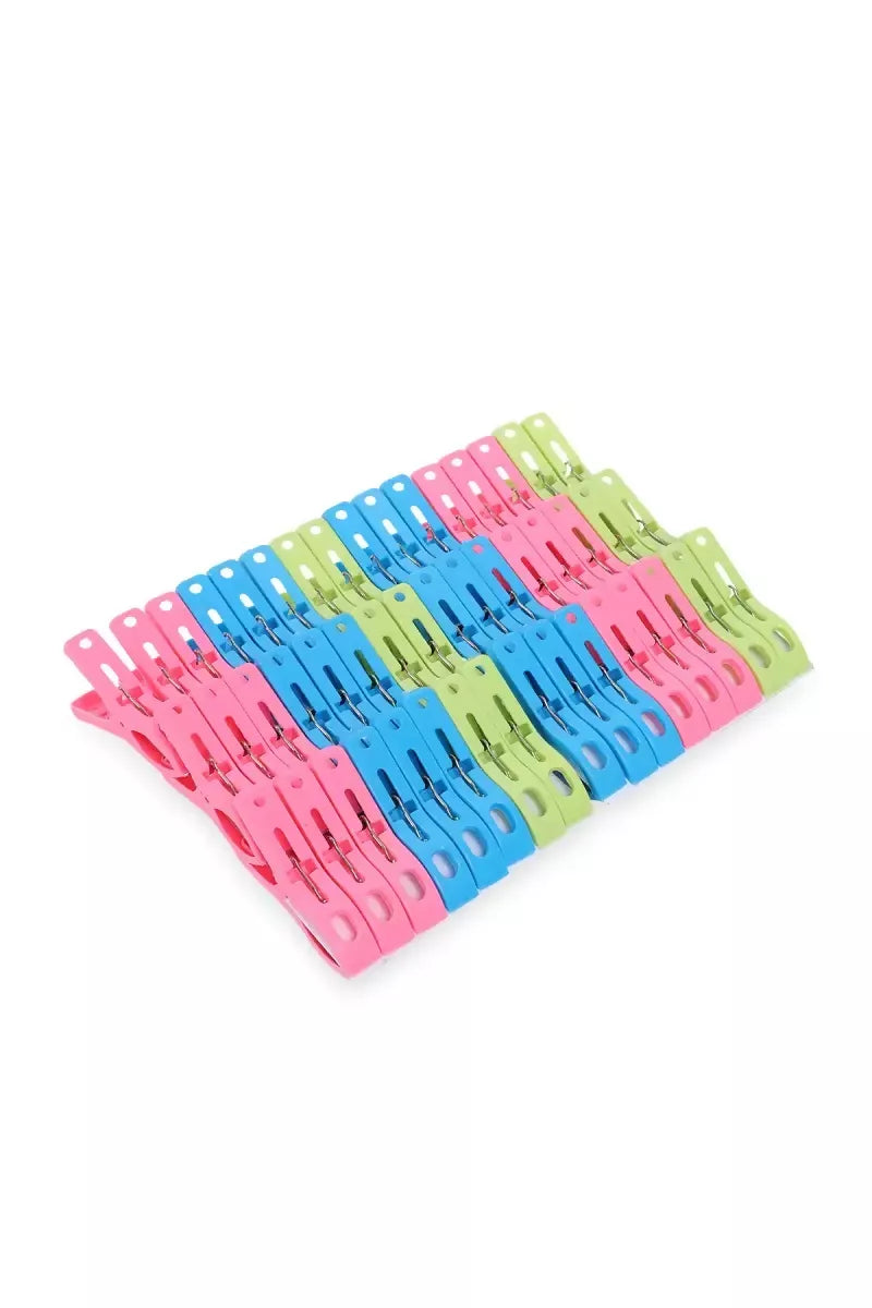 Plastic Cloth Clip with Basket - 48 pc