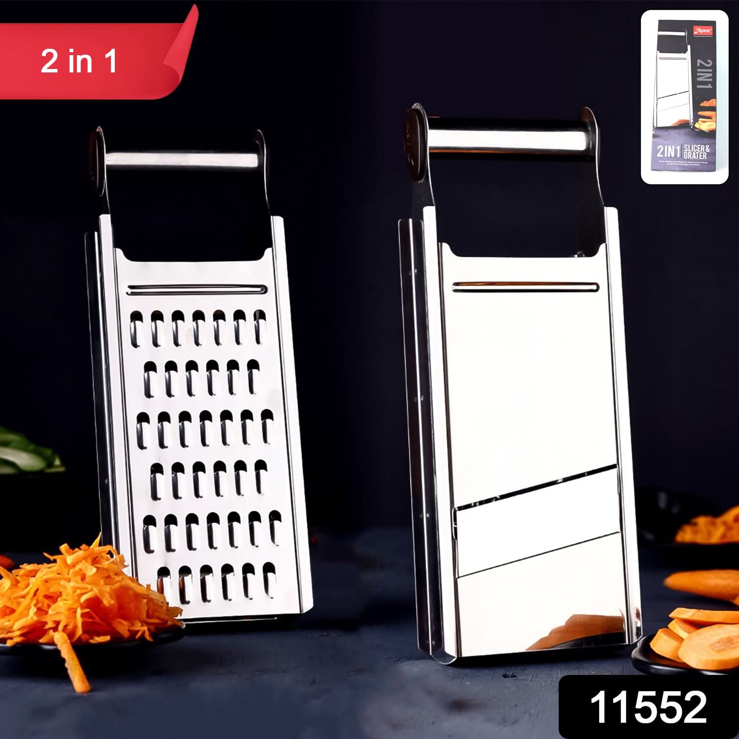 Apex Stainless Steel Slicer (2-in-1 )