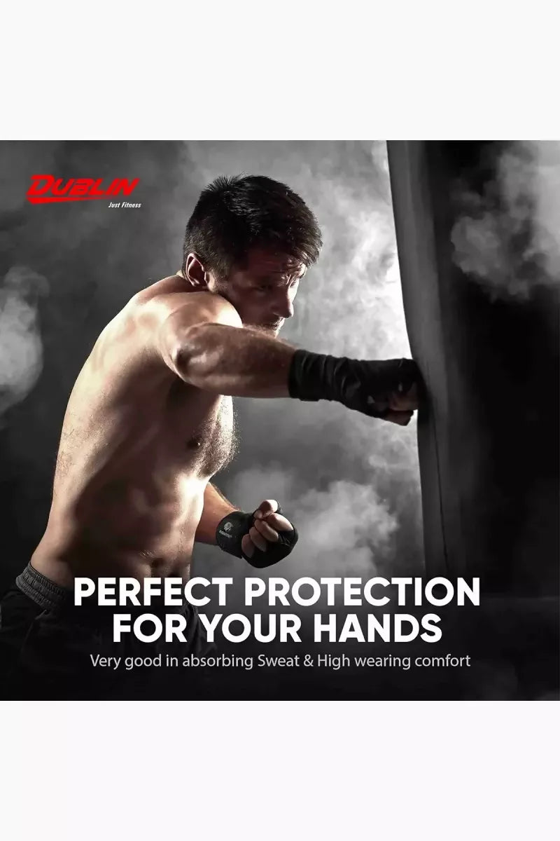Dublin Exercise Hand Wrap For Gym & Boxing (Black)