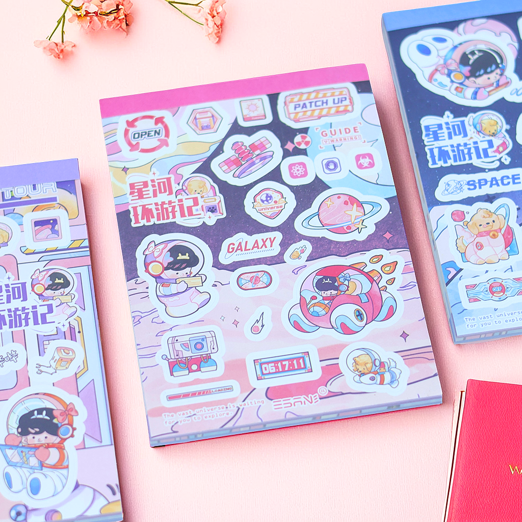 Space Theme 3 in 1 Weekly Planner/ To do List/ Journals Notebook