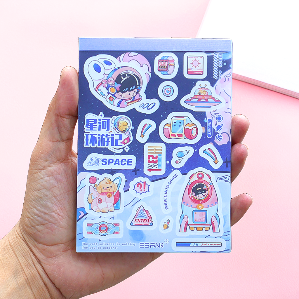 Space Theme 3 in 1 Weekly Planner/ To do List/ Journals Notebook