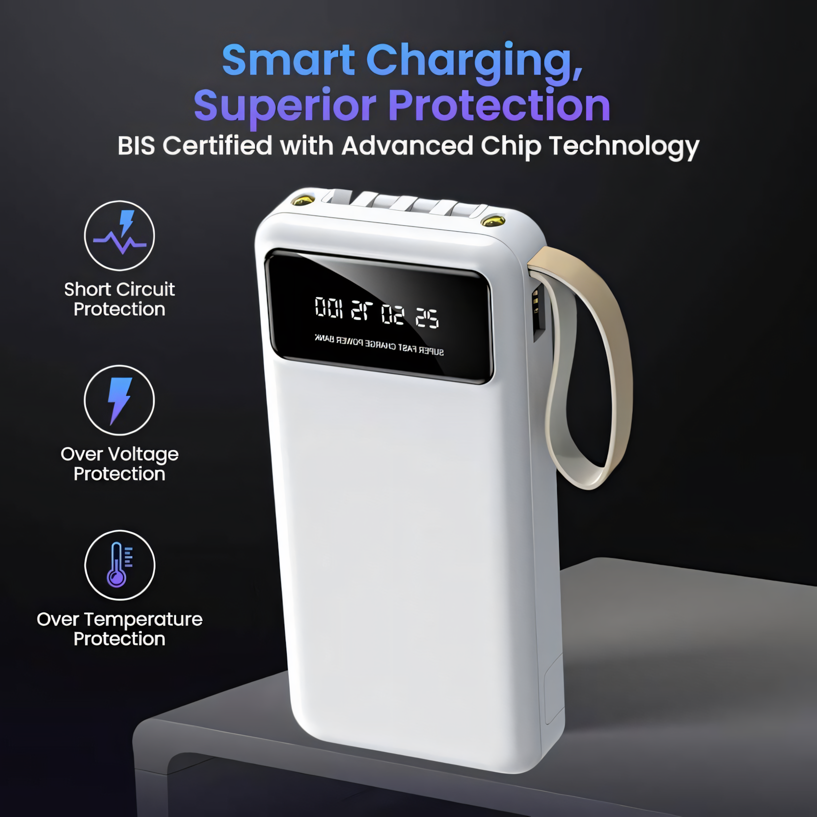 ⚡ 10,000mAh Power Bank – Charge Anywhere, Anytime! 🔋