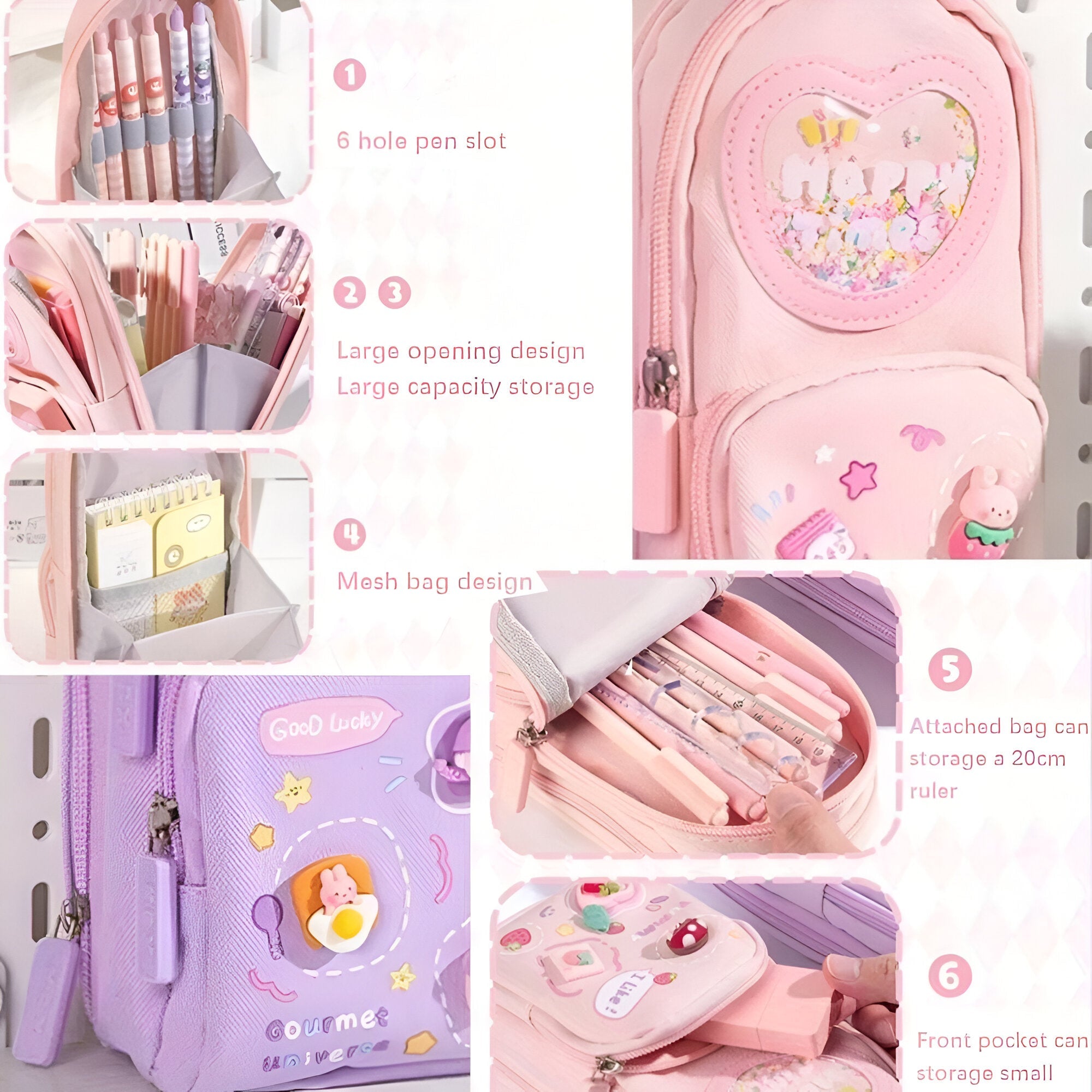 Cool & Organized! 6-Compartment Pencil Pouch