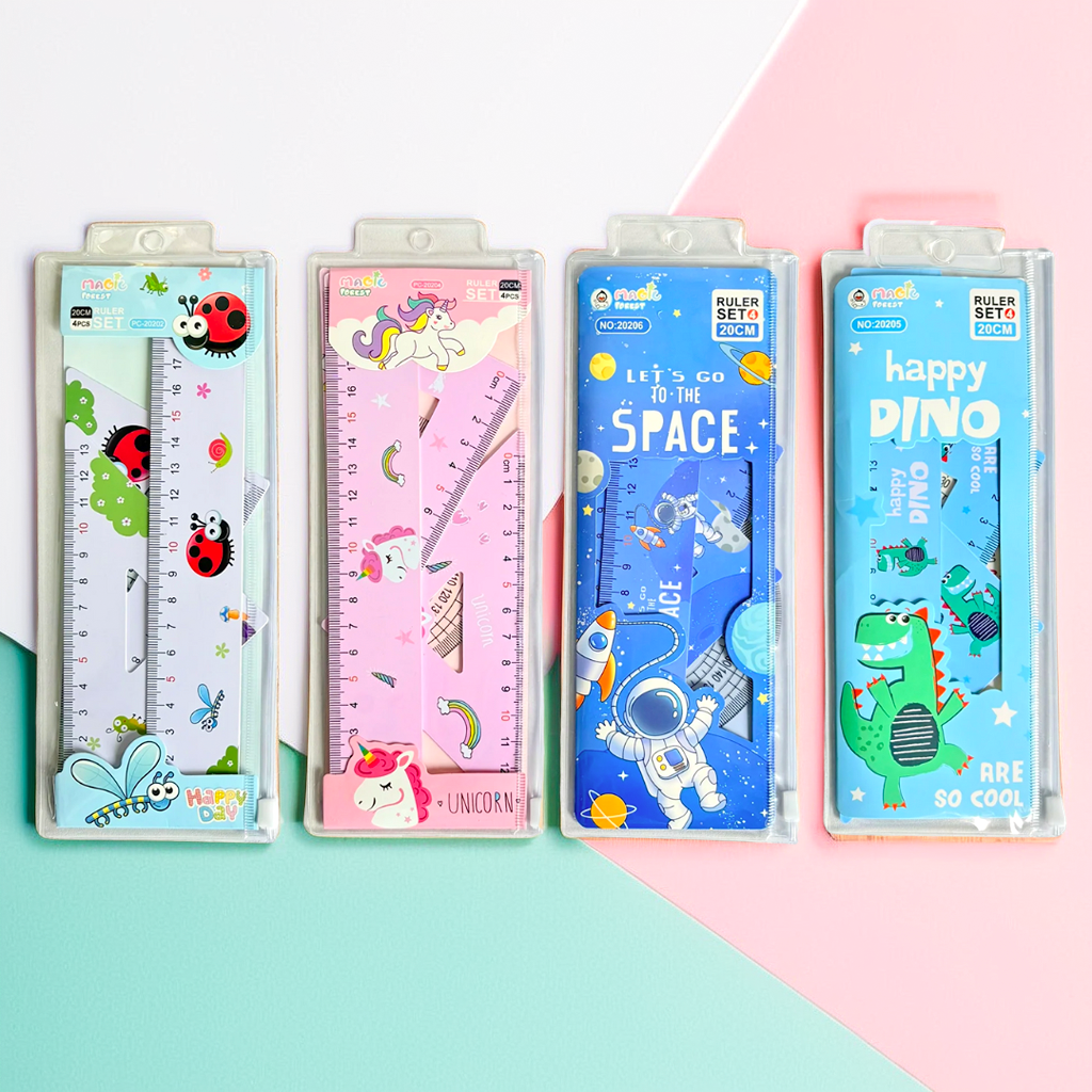 Geometry Ruler Set of 4 Pcs | 20 Cm